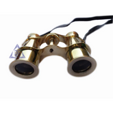 Brass Vintage Victorian 4 inch Binoculars with Leather Belt BP07